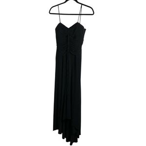 Laundry by Shelli Segal Elegant Black Ruched halter Dress size 6
